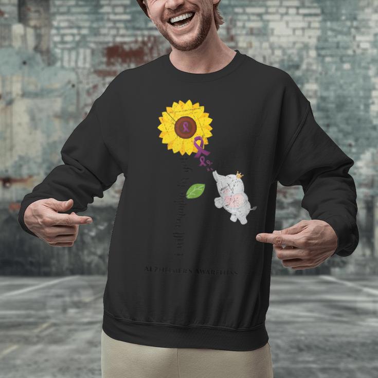 Caring Memory Elephant Sunflower Alzheimer Unisex Sweatshirt