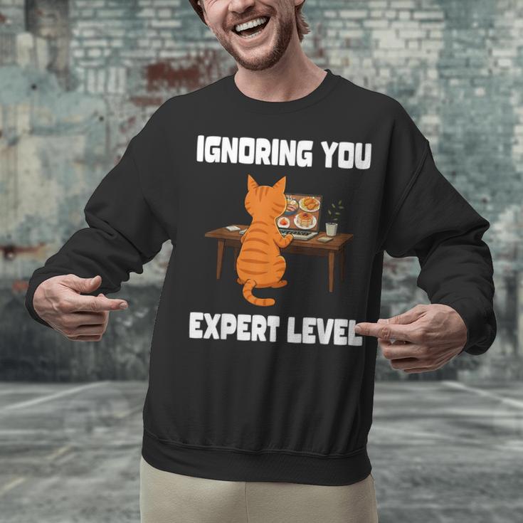 Cat Ignoring You Expert Level Orange Tabby Introvert Unisex Sweatshirt Cat Ignoring You Expert Level Orange Tabby Introvert Unisex Sweatshirt