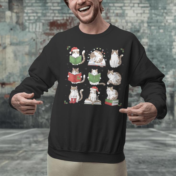 Cat Reading Book Funny Christmas Cat Book Lover Librarian Men Women Kids Unisex Sweatshirt Cat Reading Book Funny Christmas Cat Book Lover Librarian Men Women Kids Unisex Sweatshirt