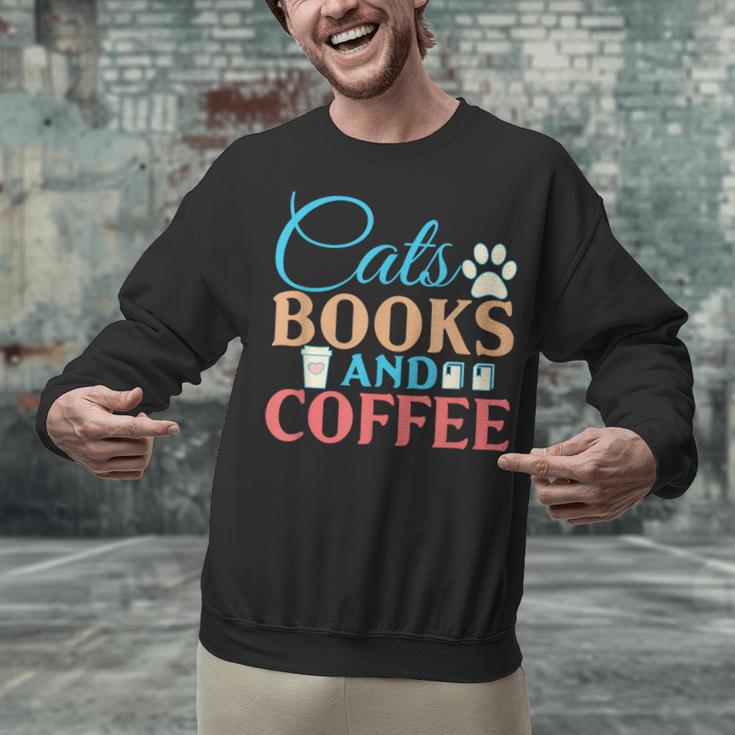 Cats Books And Coffee Unisex Sweatshirt