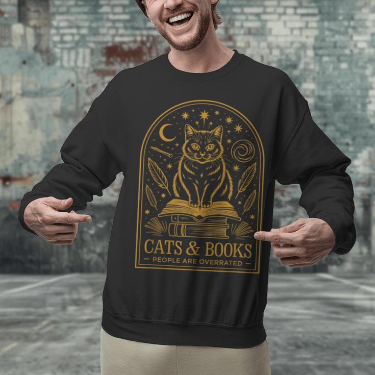 Cats And Books Because People Are Overrated Unisex Sweatshirt
