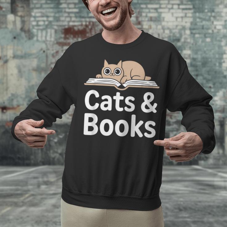 Cats And Books Unisex Sweatshirt Cats And Books Unisex Sweatshirt