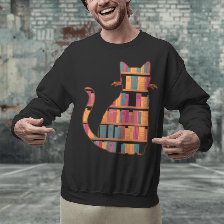 Cats Reading Books Librarian Library Readers Unisex Sweatshirt