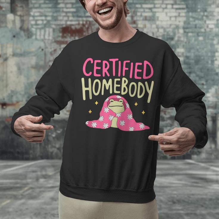 Certified Homebody Trendy Frog Introvert Unisex Sweatshirt Certified Homebody Trendy Frog Introvert Unisex Sweatshirt