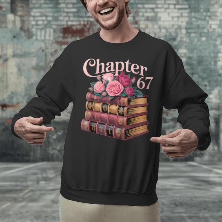 Chapter 67 Floral Book Stack Unisex Sweatshirt Chapter 67 Floral Book Stack Unisex Sweatshirt