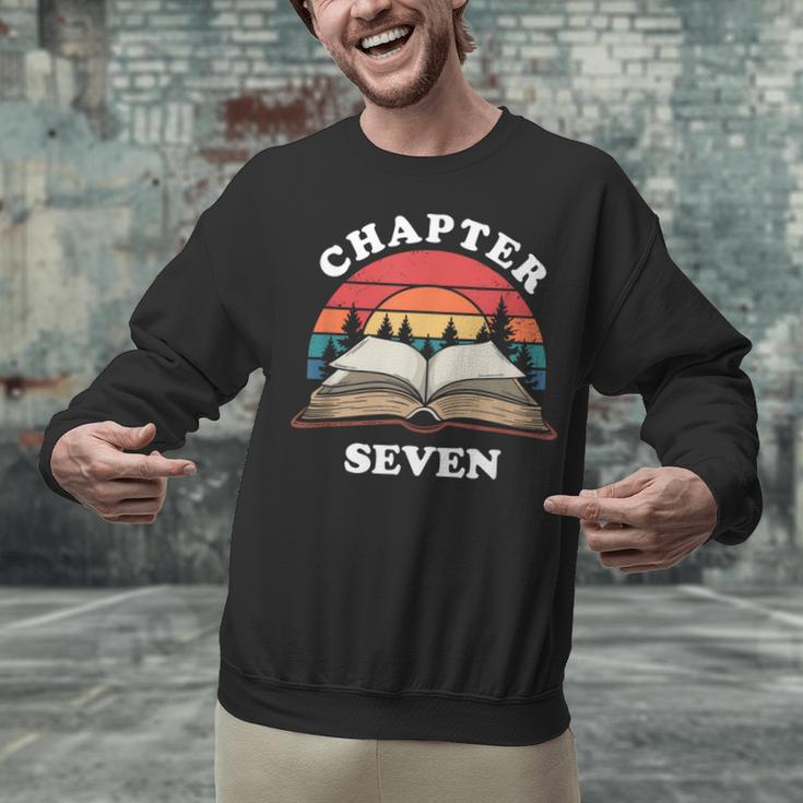 Chapter Seven Book Reading 7th Birthday 7 Year Old Unisex Sweatshirt