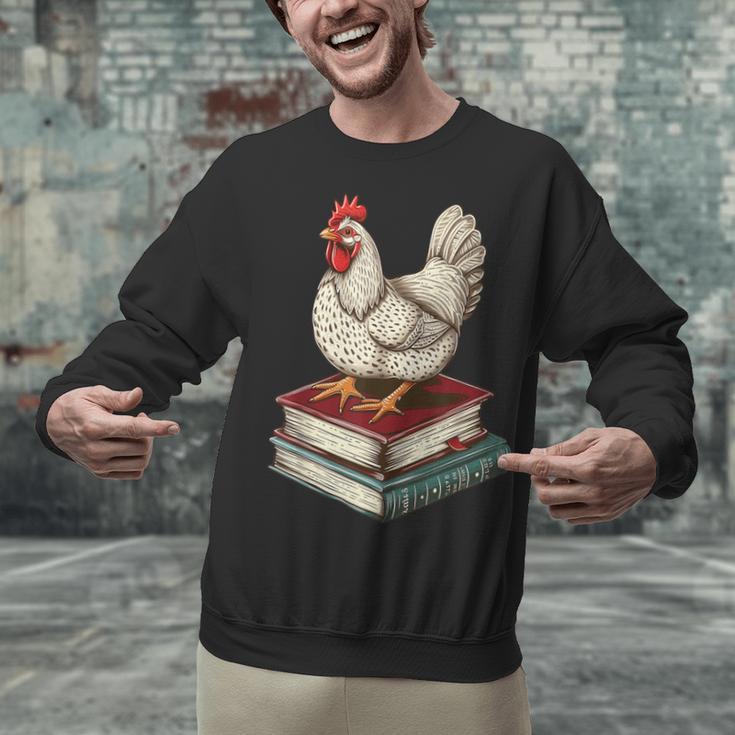 Chicken Books Back To School First Day Of School Boys Girls Unisex Sweatshirt Chicken Books Back To School First Day Of School Boys Girls Unisex Sweatshirt