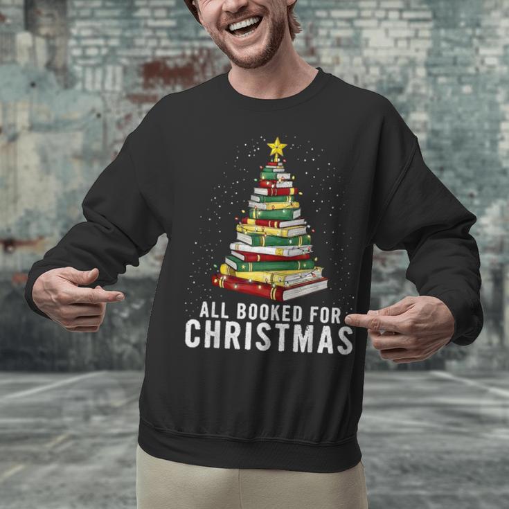 Christmas Book Tree All Booked For Xmas Unisex Sweatshirt