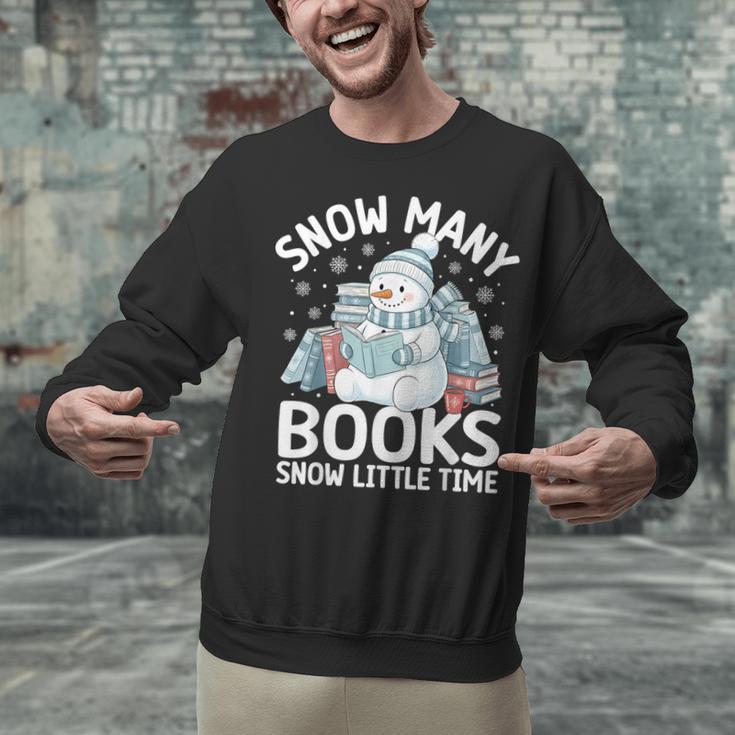 Christmas Reading Snowman So Many Books Men Women Kids Unisex Sweatshirt