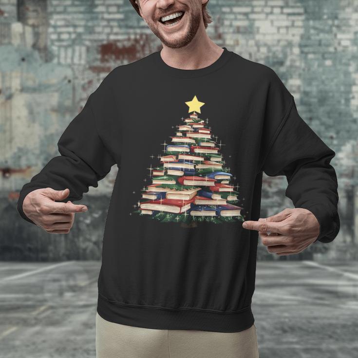Christmas Tree Books Book Reading Bookworm Unisex Sweatshirt