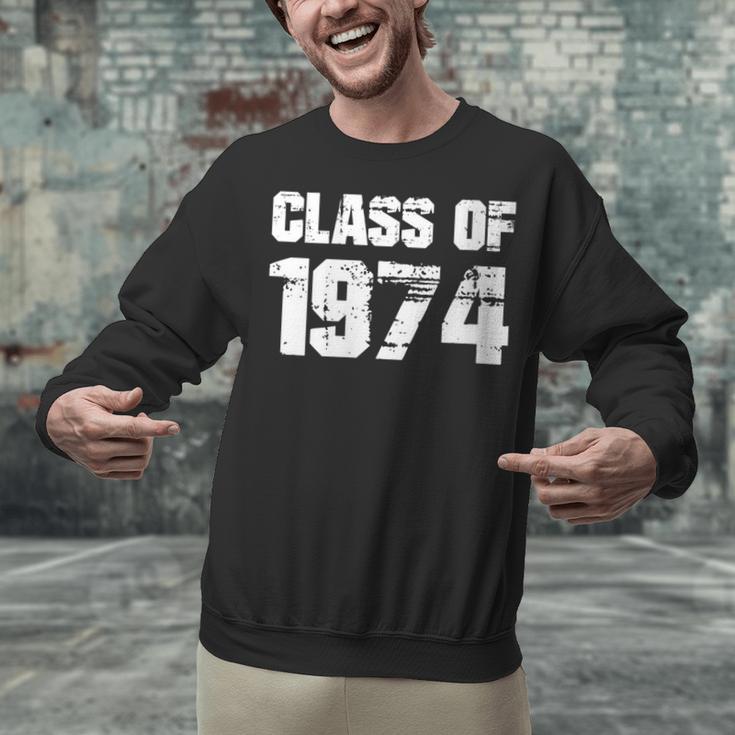 Class Of 1974 High School College Graduation Reunion Unisex Sweatshirt