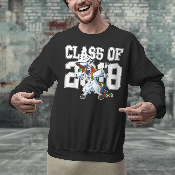 Class Of 2018 Dabbing Unicorn Graduation Shirt Unisex Sweatshirt