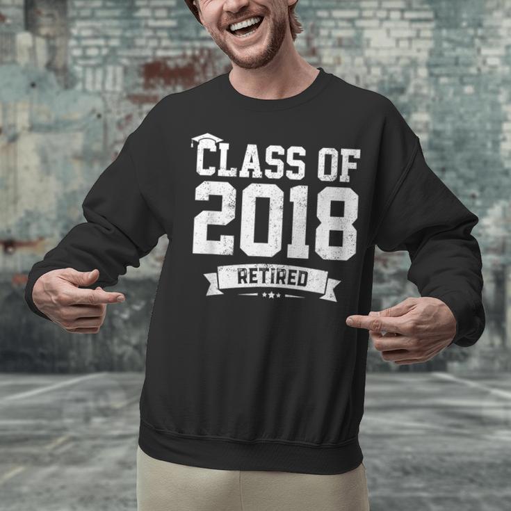 Class Of 2018 Retired Graduation TShirt Fun Retirement Shirt Unisex Sweatshirt