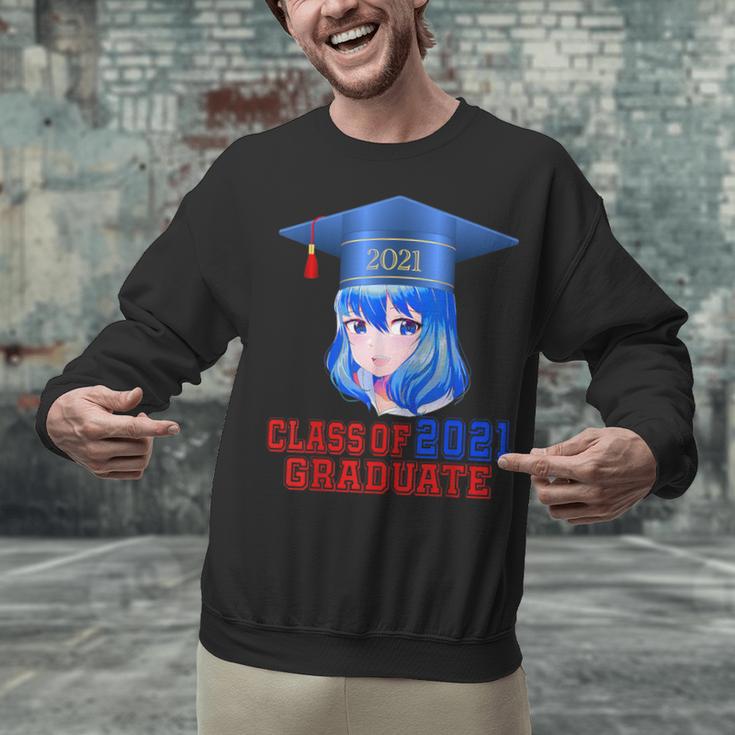 Class Of 2021 Graduate Kawaii Anime Girl School Graduation Unisex Sweatshirt