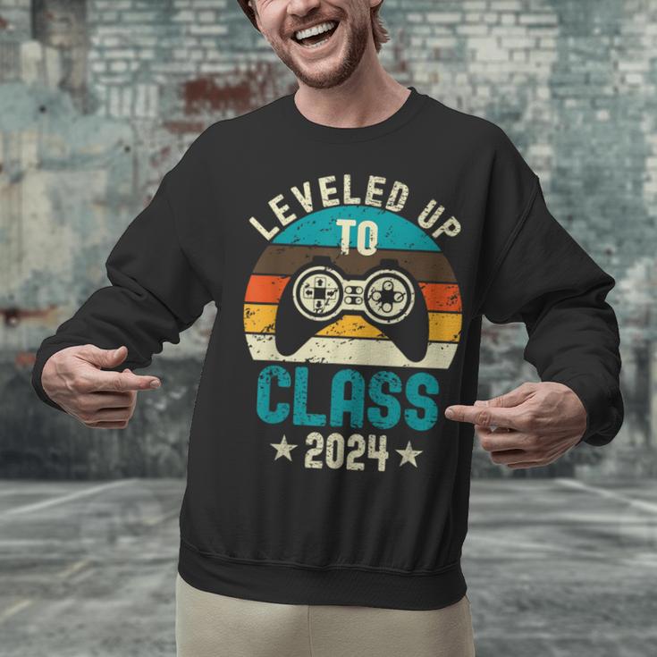Class Of 2024 Senior Graduation Leveled Up Gamer Class 2024 Unisex Sweatshirt