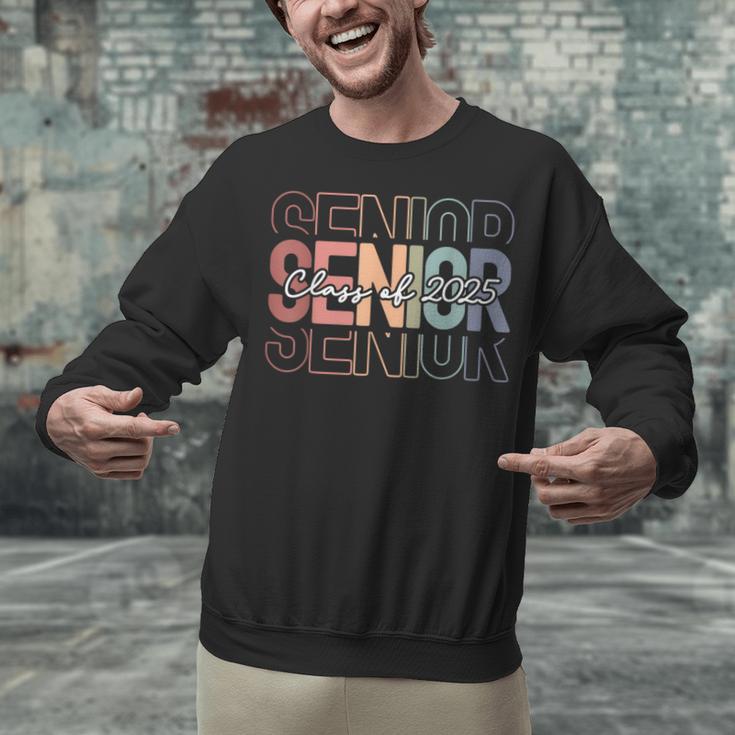 Class Of 2025 Senior 2025 Graduation Leopard Retro Rainbow Unisex Sweatshirt