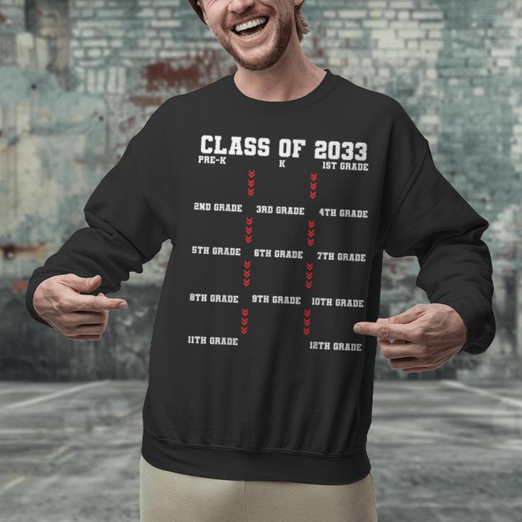 Class Of 2033 Graduation With Space For Hand Prints Unisex Sweatshirt