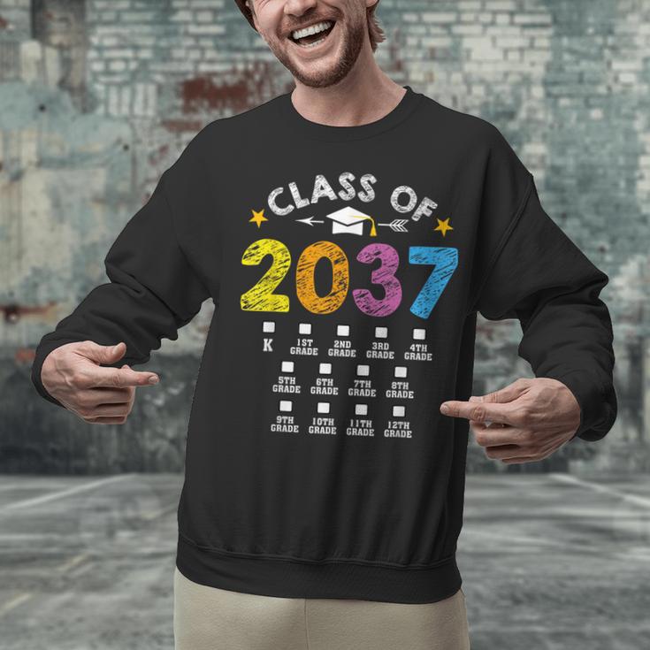 Class Of 2037 Grow With Me Checklist Graduation Unisex Sweatshirt