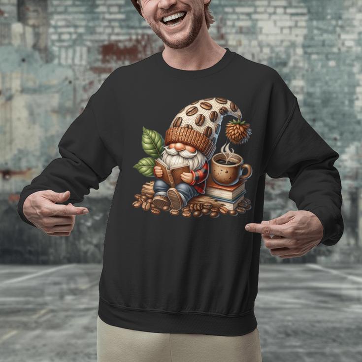 Coffee And Book Reading Accessories For Book Lovers Gnome Unisex Sweatshirt