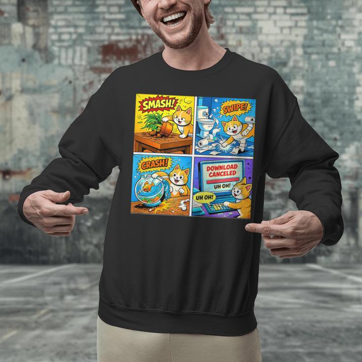 Comic Reader Comic Book Merch Vintage Reading Comic Books Unisex Sweatshirt