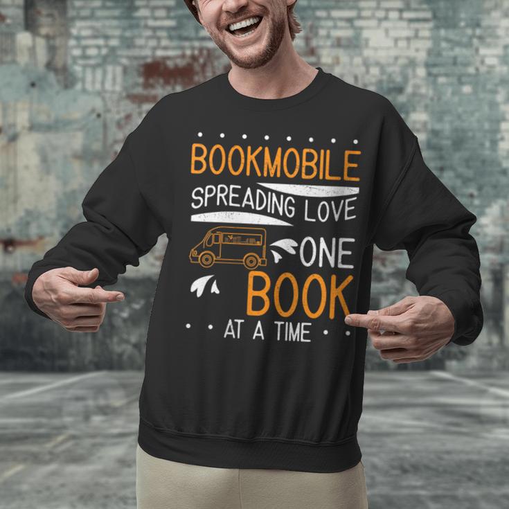 Cool Bookmobile Librarian Spreading Love One Book At A Time Unisex Sweatshirt