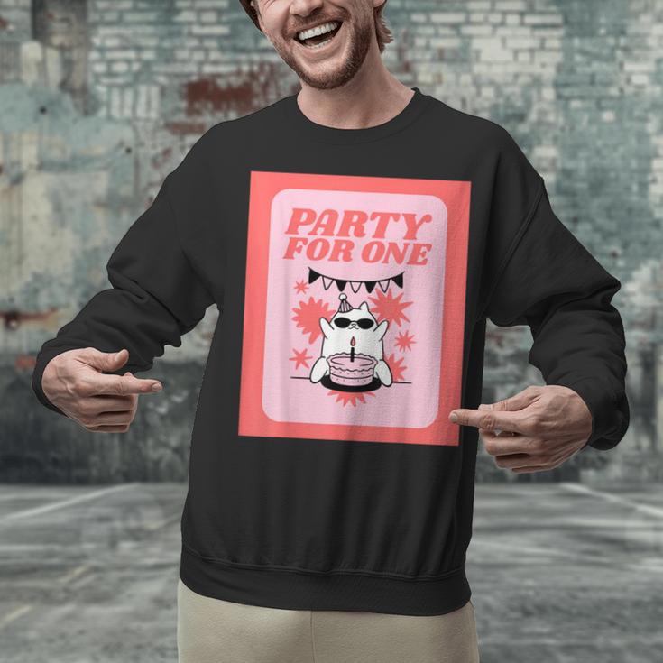 Cool Fun Cute Party Introvert Cat Character Unisex Sweatshirt Cool Fun Cute Party Introvert Cat Character Unisex Sweatshirt