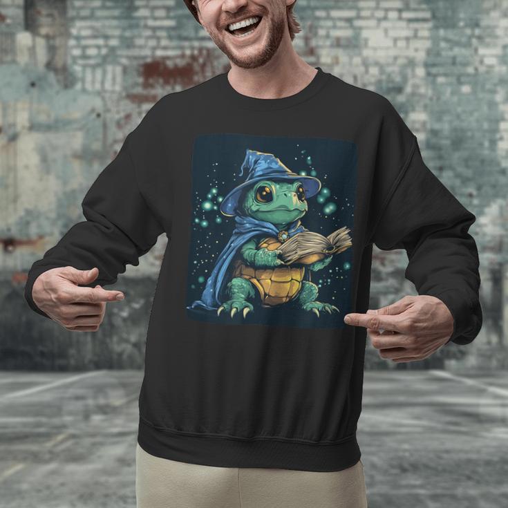 Cool Magical Book With Wizard Turtle For Adults And Kids Unisex Sweatshirt Cool Magical Book With Wizard Turtle For Adults And Kids Unisex Sweatshirt