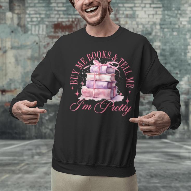Coquette Aesthetic Bow Buy Me Books & Tell Me I'm Pretty Unisex Sweatshirt