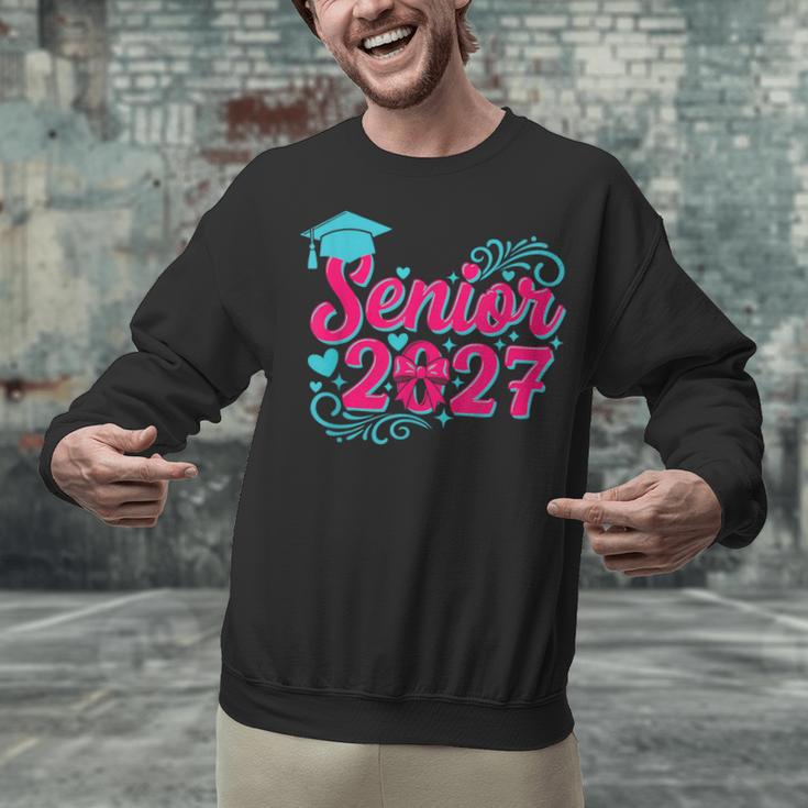 Coquette Pink Bow Senior 2027 Class Of Graduation Unisex Sweatshirt