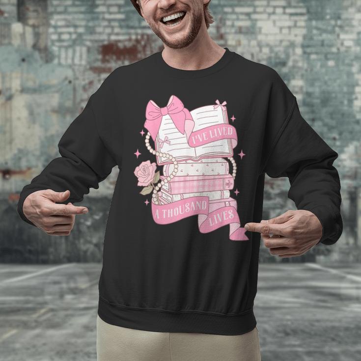 Coquette Reading Book Lover Pink Bow Bookish Mom & Daughter Unisex Sweatshirt Coquette Reading Book Lover Pink Bow Bookish Mom & Daughter Unisex Sweatshirt