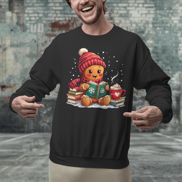 Cozy Gingerbread Christmas Reading Book Xmas Snowflakes Fall Unisex Sweatshirt Cozy Gingerbread Christmas Reading Book Xmas Snowflakes Fall Unisex Sweatshirt