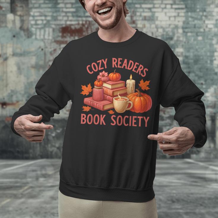 Cozy Readers Book Society Teacher Reading Floral Pumpkin Tee Unisex Sweatshirt