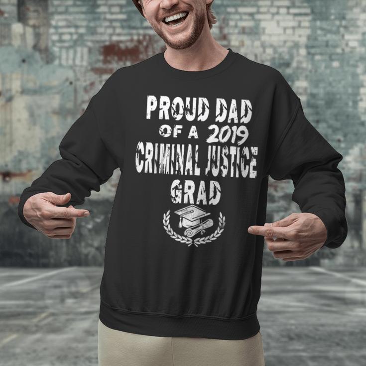 Criminal Justice Grad Proud Dad Vintage GraduationShirts Unisex Sweatshirt