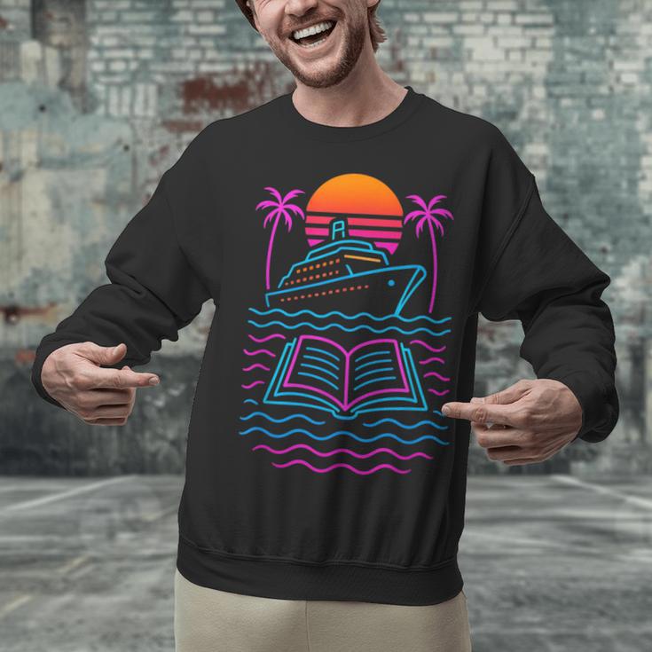 Cruise Ship Vacations Reading Book Lovers Sunset Unisex Sweatshirt