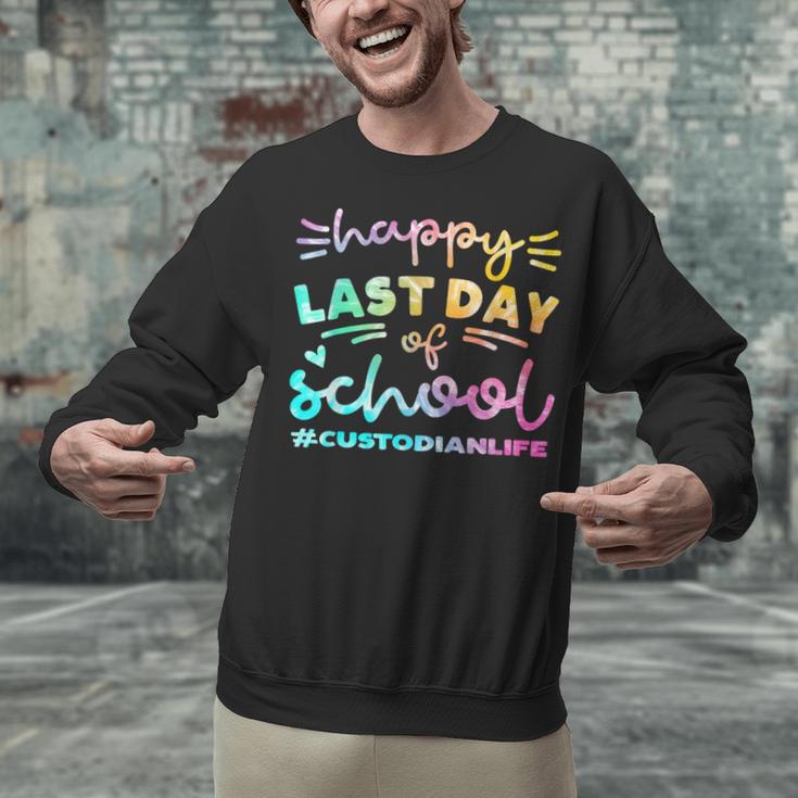 Custodian Life Graduation Day Last Day Of School Tie Dye Unisex Sweatshirt