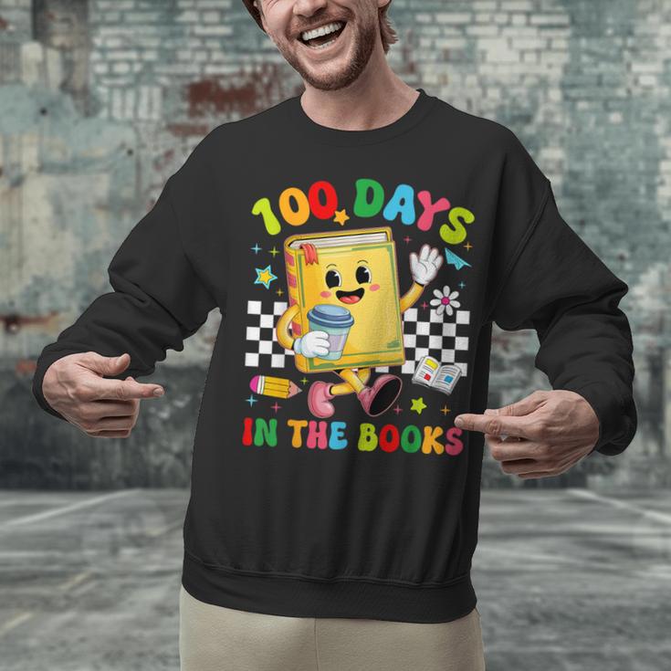 Cute 100 Days In The Books Groovy Boy Girl Teacher Unisex Sweatshirt