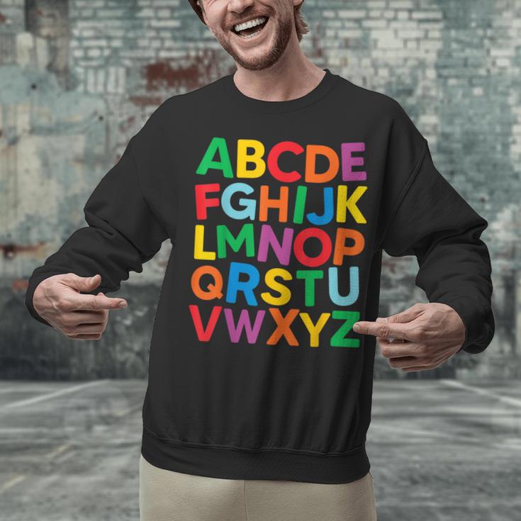 Cute ABCs Shirt Alphabet Colorful Letters Reading Books Kids Unisex Sweatshirt Cute ABCs Shirt Alphabet Colorful Letters Reading Books Kids Unisex Sweatshirt