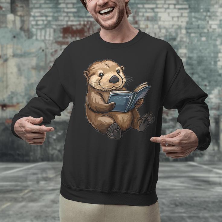 Cute Book Sea Otter Unisex Sweatshirt