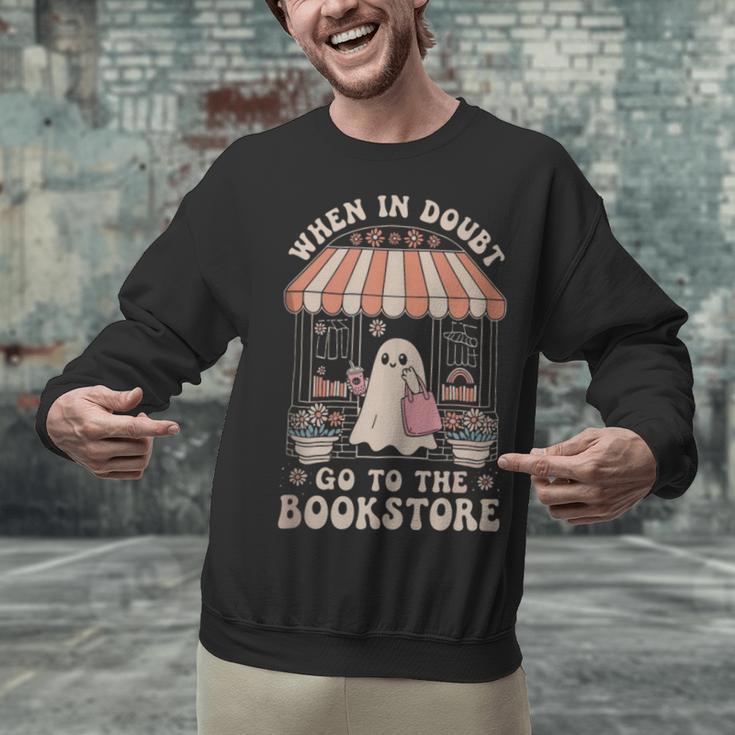 Cute Bookstore Ghost Retro Women Book Lovers Unisex Sweatshirt