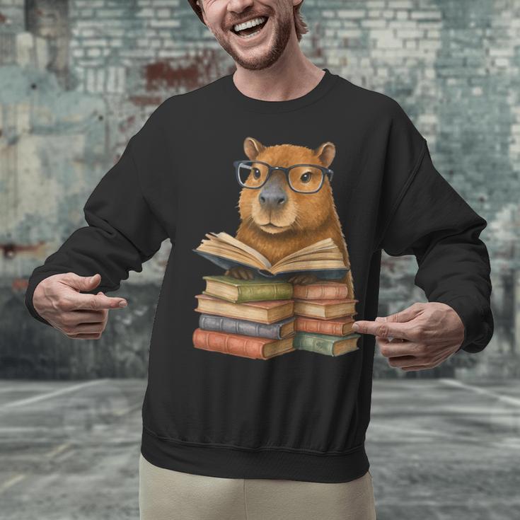 Cute Capybara Reading Books Animal Capybara Bookworms Unisex Sweatshirt Cute Capybara Reading Books Animal Capybara Bookworms Unisex Sweatshirt