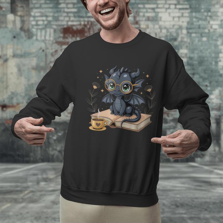 Cute Dragon Books Flower Bookworm Book Lover Unisex Sweatshirt Cute Dragon Books Flower Bookworm Book Lover Unisex Sweatshirt