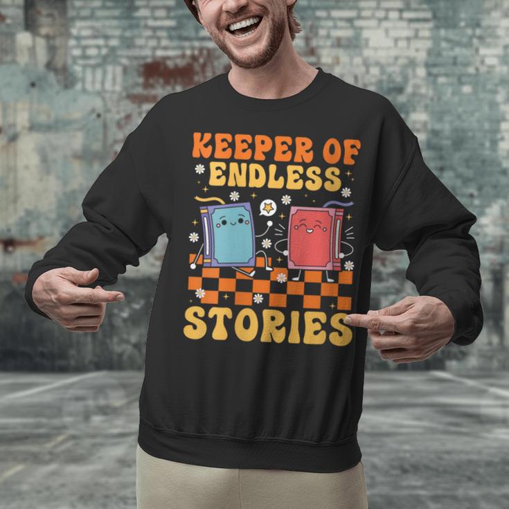 Cute Librarian Library Book Lover Keeper Of Endless Stories Unisex Sweatshirt Cute Librarian Library Book Lover Keeper Of Endless Stories Unisex Sweatshirt
