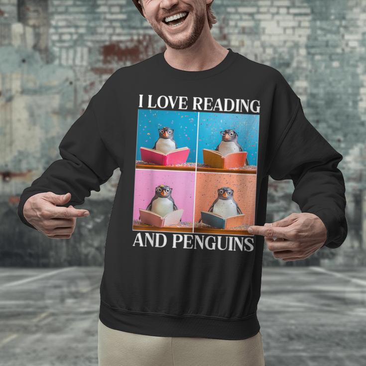 Cute Penguin Reading Book School Librarian Teacher Student Unisex Sweatshirt
