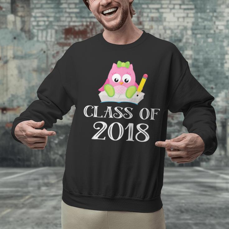 Cute Pink School Owl Class Of 2018 Graduation Unisex Sweatshirt