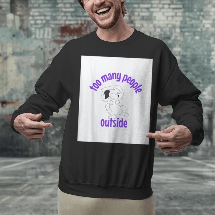 Cute Puppy With a Quote For Introverts Unisex Sweatshirt