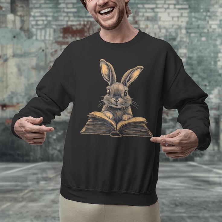 Cute Rabbit Bunny Book Lover Unisex Sweatshirt