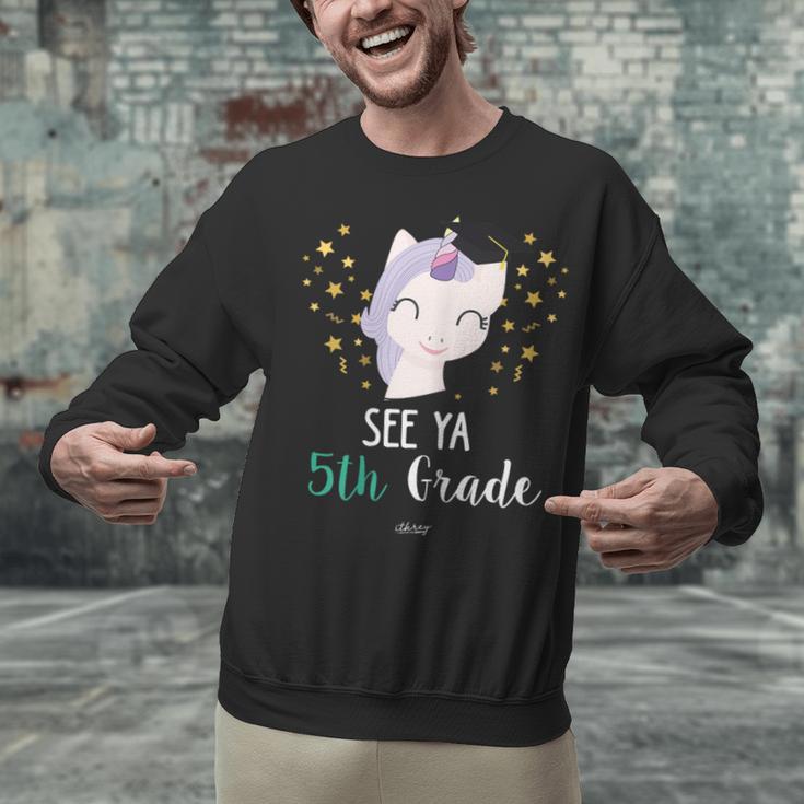 Cute Unicorn See Ya 5th Grade Graduation Shirt Unisex Sweatshirt