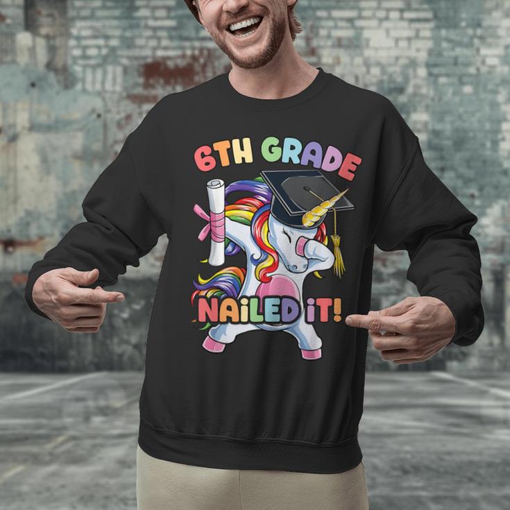 Dabbing 6th Grade Unicorn Graduation Class Of 2020 Nailed It Unisex Sweatshirt
