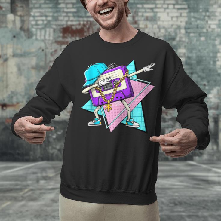 Dabbing Cassette Tape 70s 80s 80s Outfit Nostalgia Unisex Sweatshirt