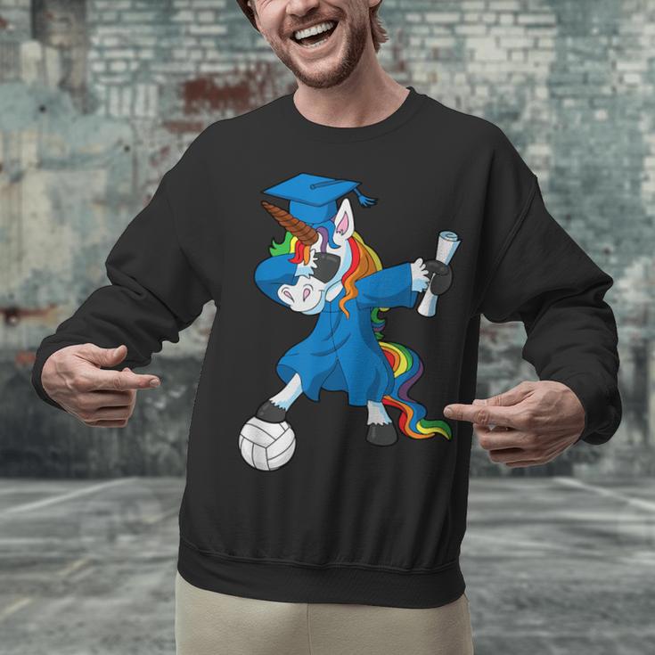Dabbing Graduation Class 2023 Unicorn Volleyball Unisex Sweatshirt
